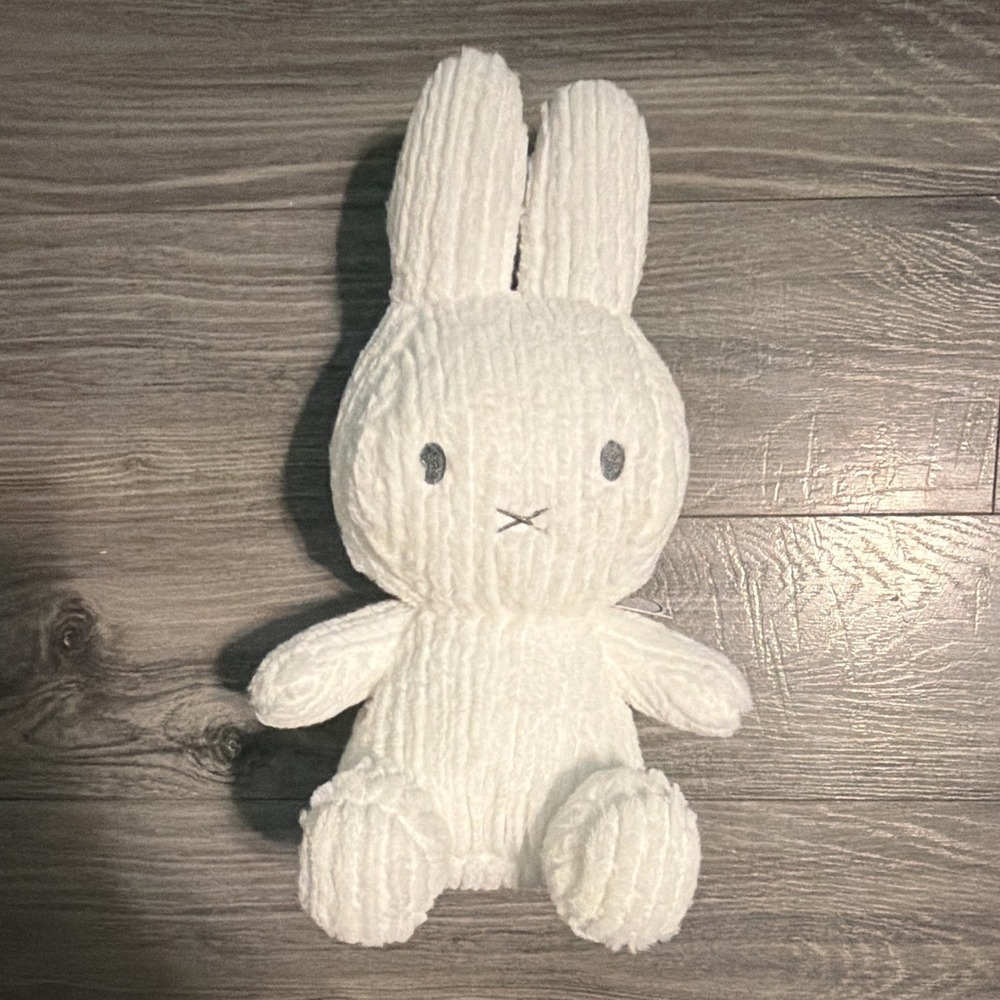 Miffy White Corduroy Rabbit Plush Stuffed Animal Soft